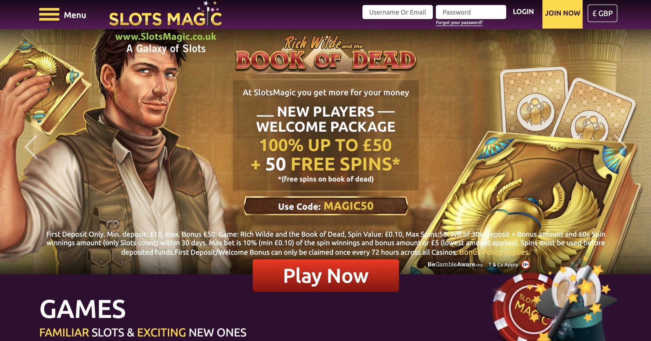 Slots Magic Homepage