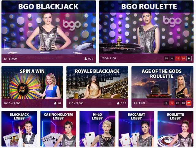 BGO Casino Games