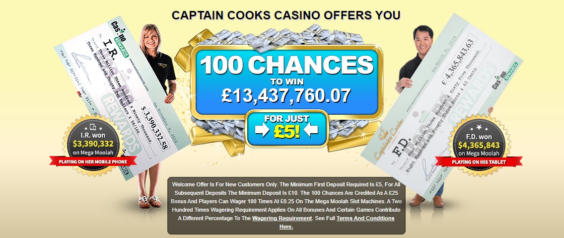 Captain Cooks Casino Bonus